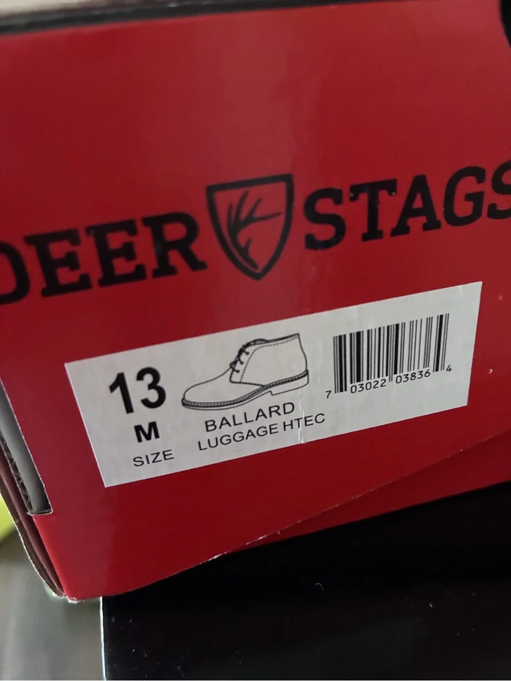 Deer Stags Ballard Boys Chukka Boots Luggage Brown Size 13 Little Kid NWT
